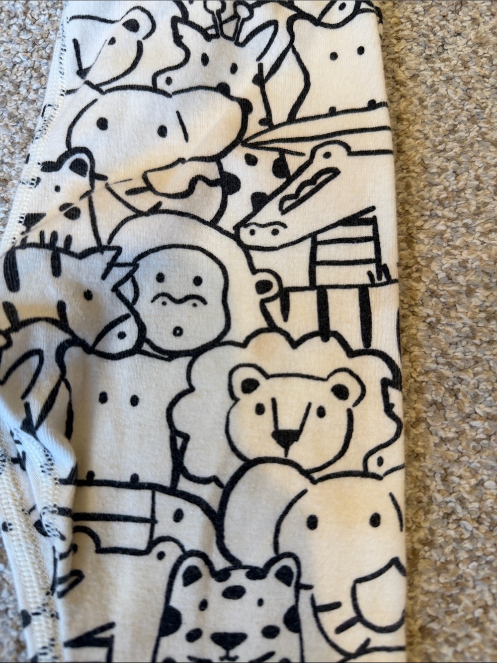 Hanna Andersson Baby Animal Print Neutral Leggings - Picture 5 of 5